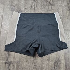 Gilly Hicks Go Recharge Black and Tan Bike Shorts
